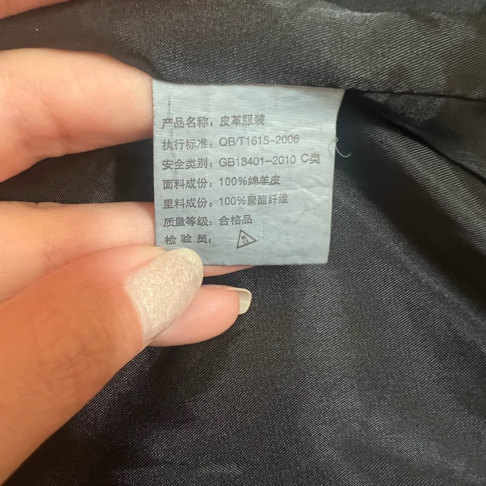 HanHou Queen Sheep Skin Leather Moto Style Jacket - Picture 14 of 15